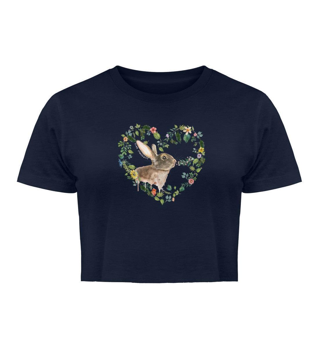 Rabbit Love [Svenja Rakel] - Damen Organic Crop Top Ladies Organic Crop Top Shirtee French Navy XS 