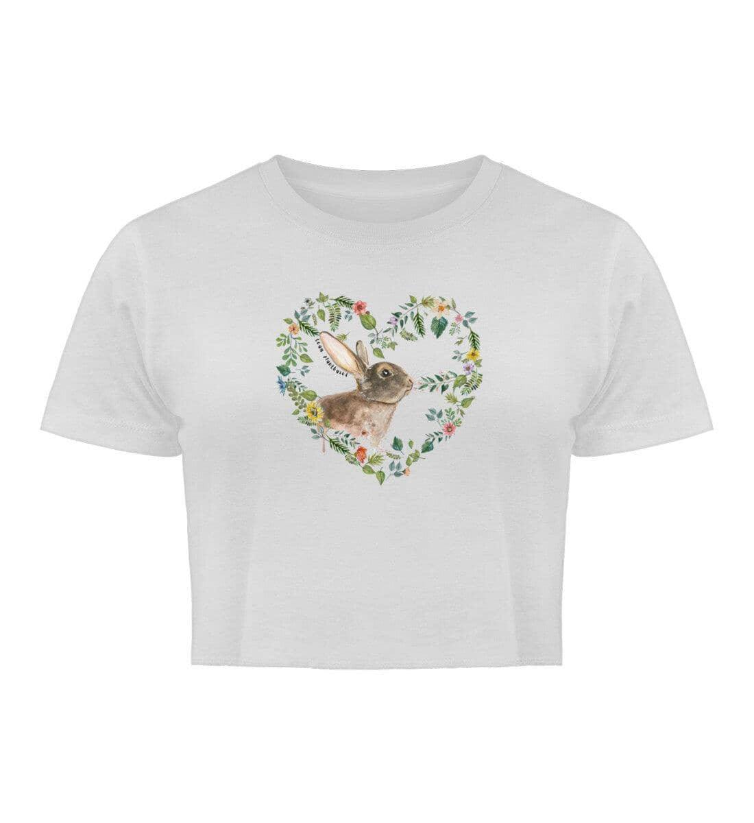Rabbit Love [Svenja Rakel] - Damen Organic Crop Top Ladies Organic Crop Top Shirtee Weiß XS 