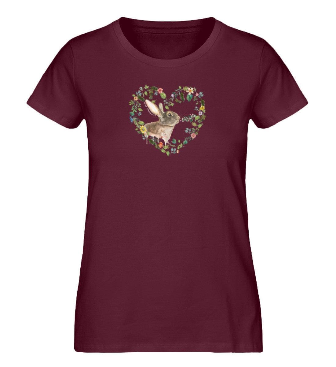Rabbit Love [Svenja Rakel] - Damen Organic Shirt Stella Jazzer T-Shirt ST/ST Shirtee Burgundy XS 