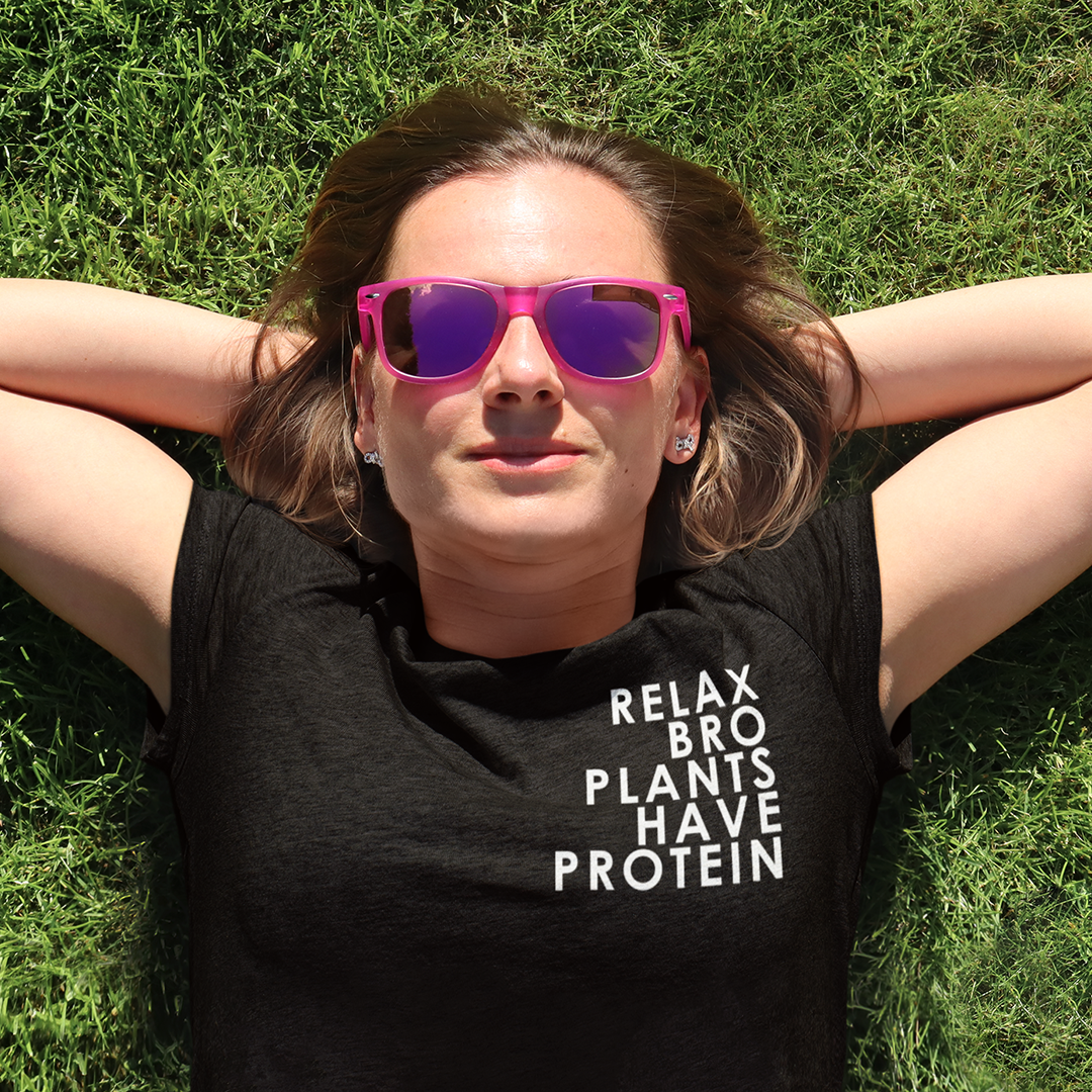 Relax Bro Plants Have Protein  - Damen Organic Shirt