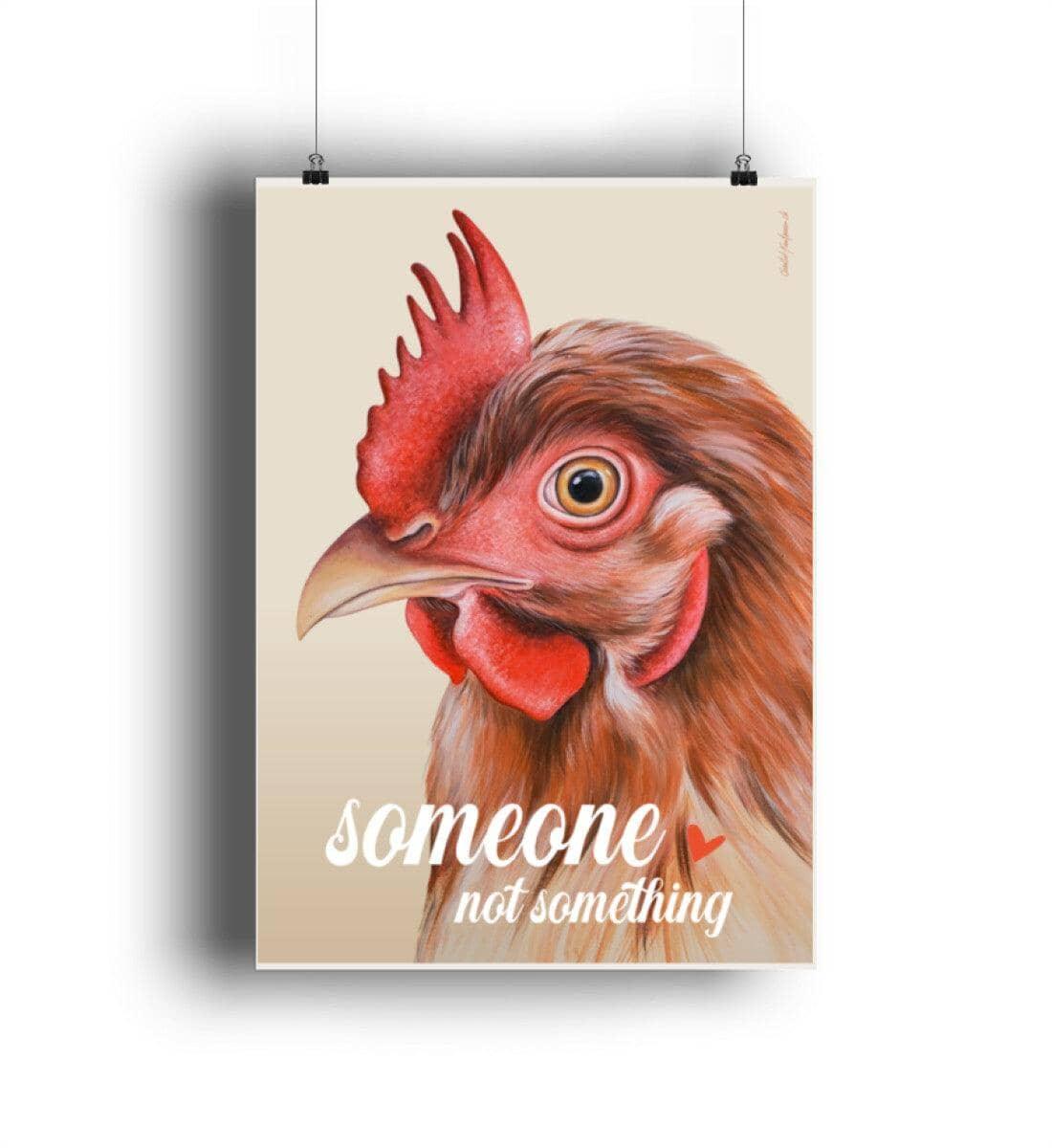 Someone not something [Chantal Kaufmann] - Poster - Team Vegan © vegan t shirt