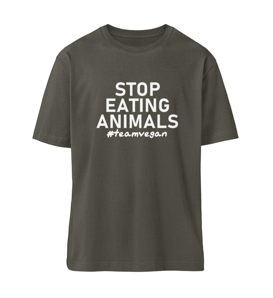 Stop eating Animals - Organic Relaxed Shirt - Team Vegan © vegan t shirt