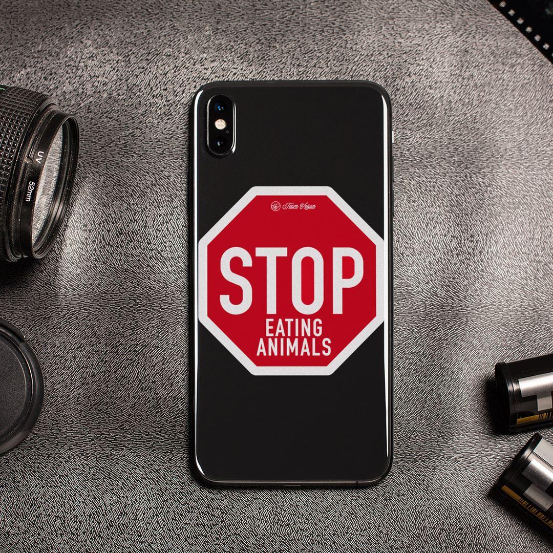 Stop Eating Animals - Stopschild 20 Sticker - Team Vegan © vegan t shirt