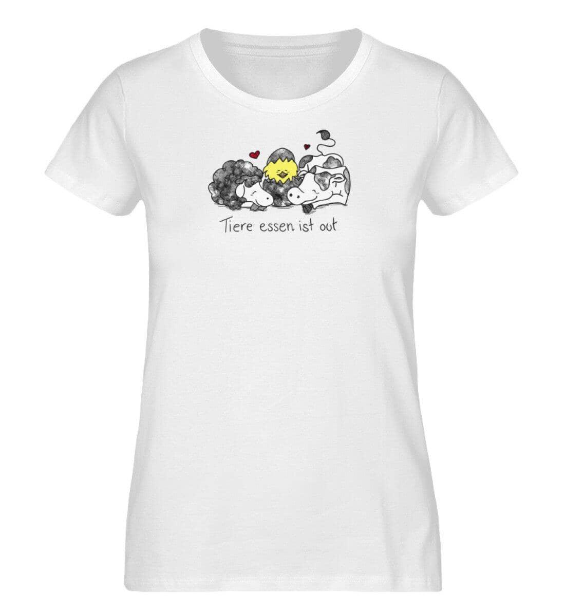 Tiere essen ist out [Herr Tierfreund] - Damen Organic Shirt Stella Jazzer T-Shirt ST/ST Shirtee White XS 