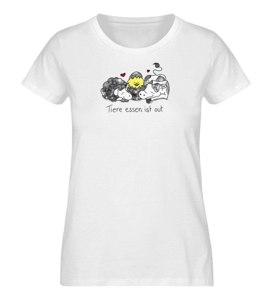 Tiere essen ist out [Herr Tierfreund] - Damen Organic Shirt Stella Jazzer T-Shirt ST/ST Shirtee White XS 