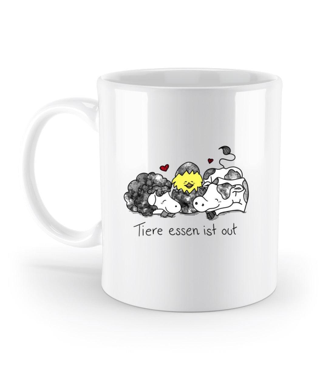 Tiere essen ist out [Herr Tierfreund] - Tasse Standard Tasse Shirtee White OneSize 