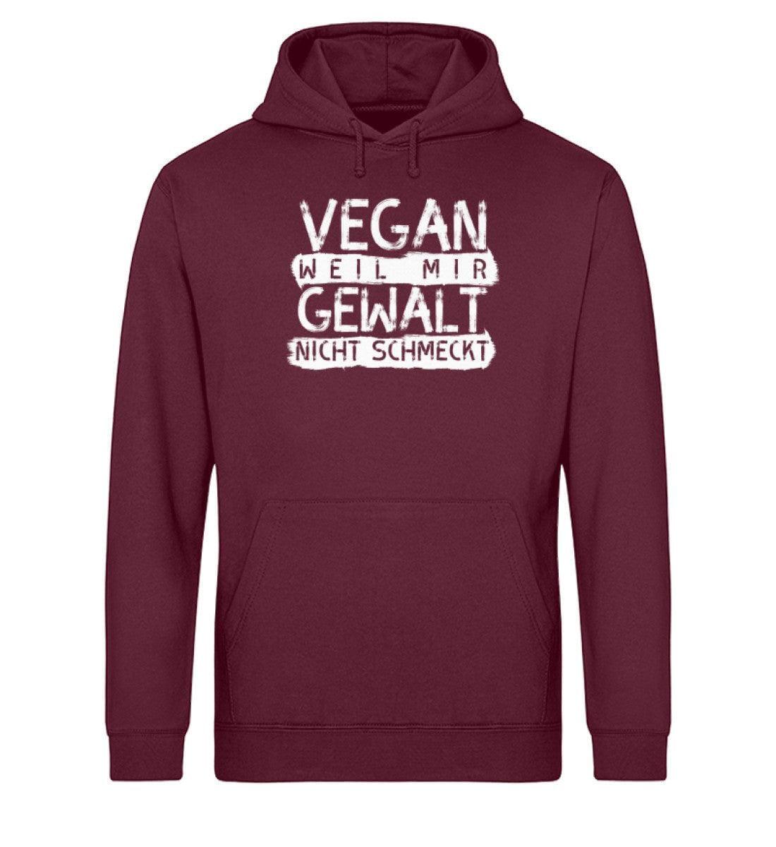 Vegan weil mir Gewalt nicht schmeckt - Unisex Organic Hoodie - Team Vegan © vegan t shirt