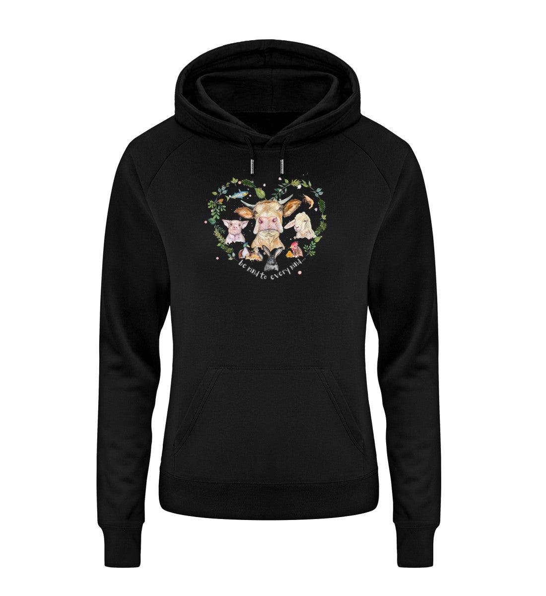 BE KIND TO EVERY KIND [SVENJA RAKEL] - Damen Premium Hoodie - Team Vegan © vegan t shirt