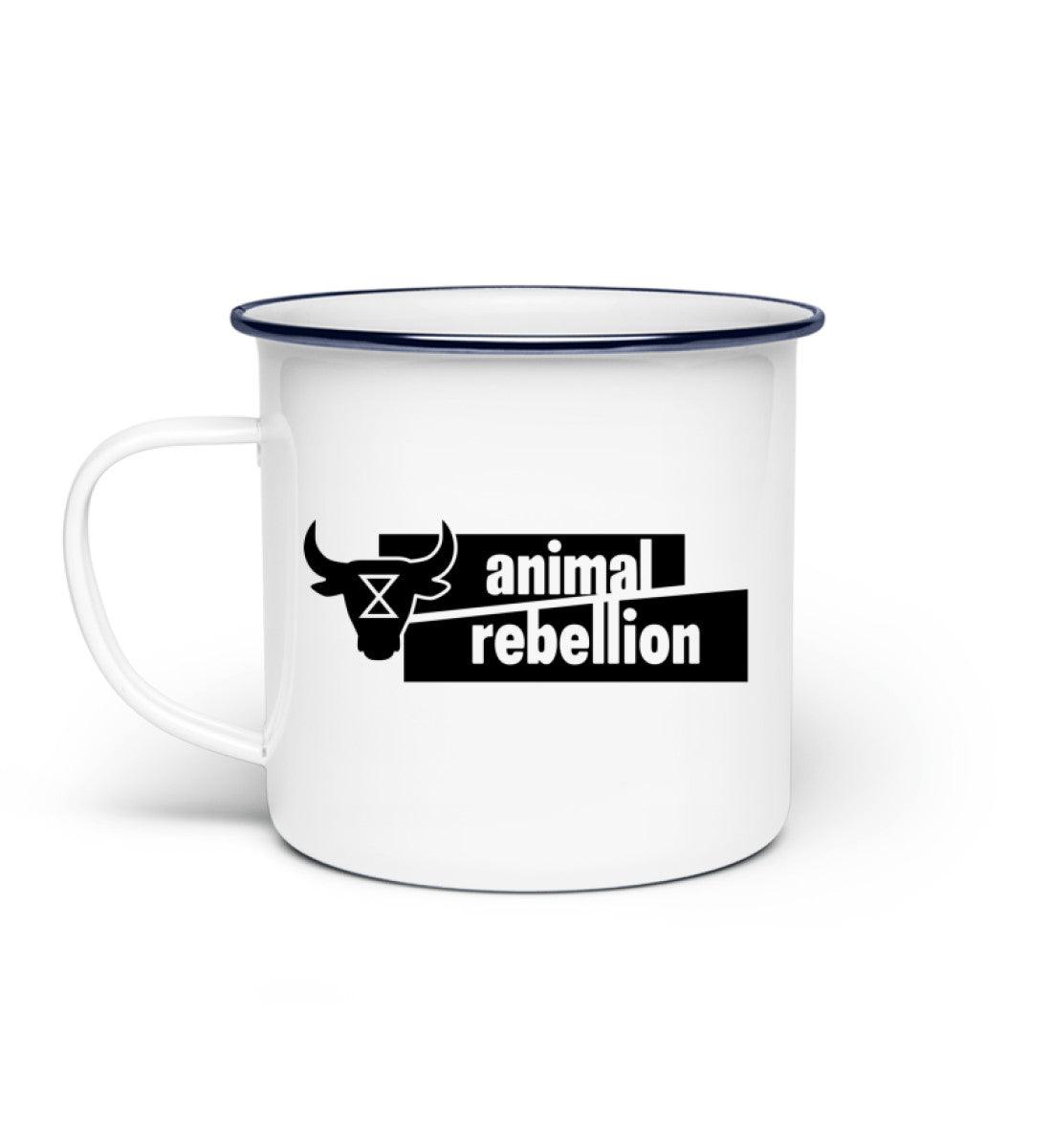 Animal Rebellion Logo - Emaille Tasse - Team Vegan © vegan t shirt