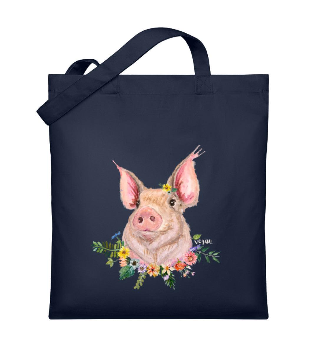 Vegan Schweinchen [Svenja Rakel] - Organic Jutebeutel - Team Vegan © vegan t shirt