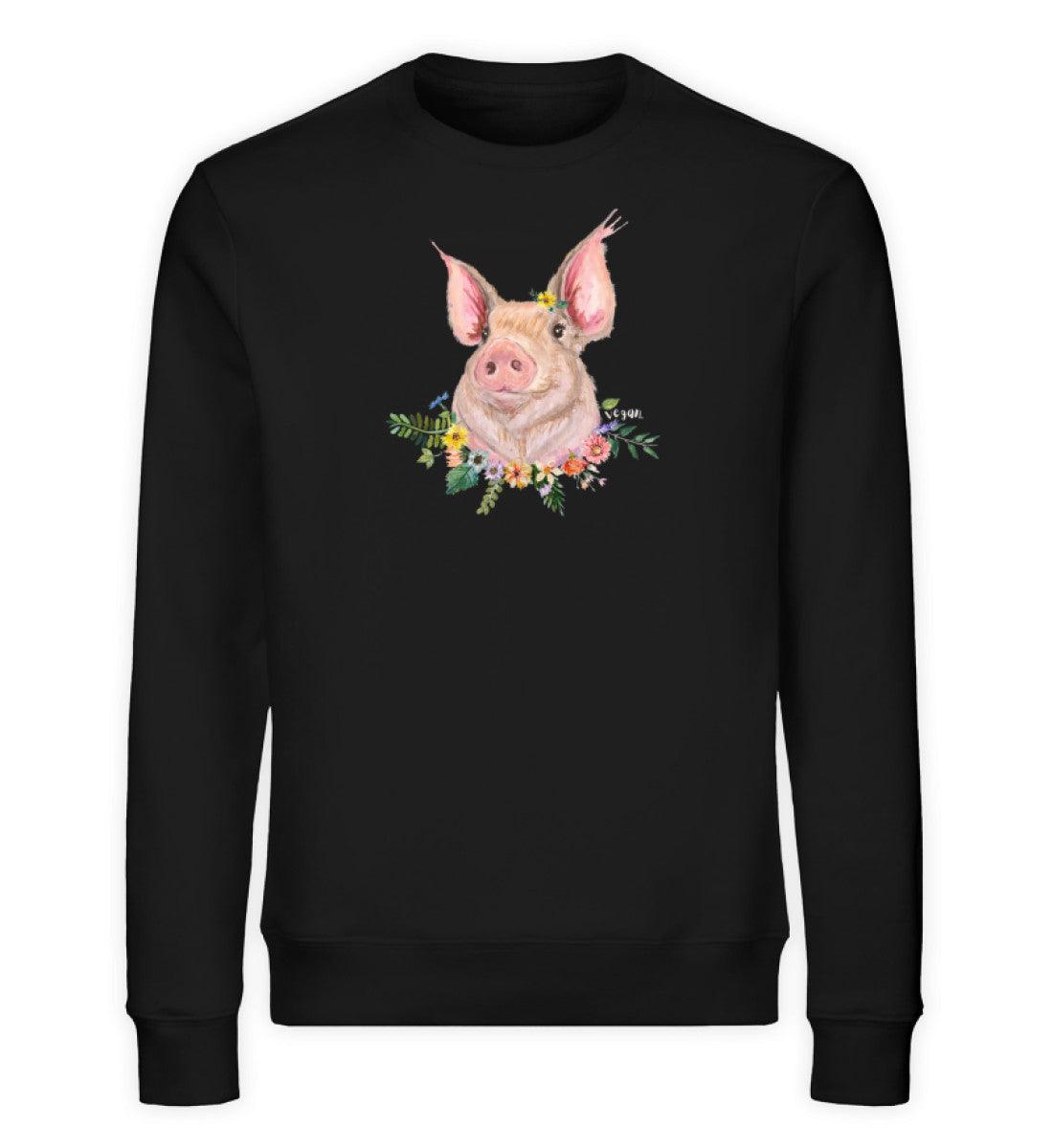 Vegan Schweinchen [Svenja Rakel] - Unisex Organic Sweatshirt - Team Vegan © vegan t shirt