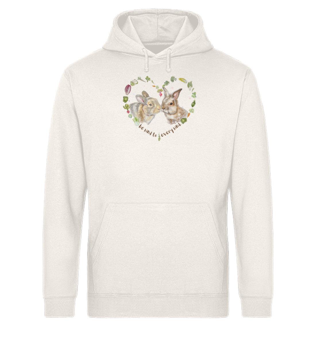 Be kind to every kind Rabbits [Svenja Rakel] - Unisex Organic Hoodie - Team Vegan © vegan t shirt