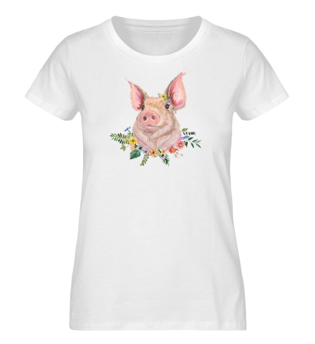 Vegan Schweinchen [Svenja Rakel] - Damen Organic Shirt - Team Vegan © vegan t shirt