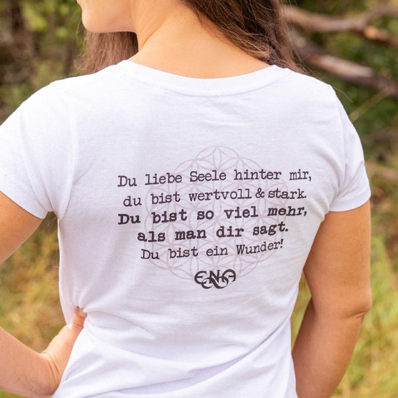 Du liebe Seele hinter mir - Backprint - Damen Organic Shirt S