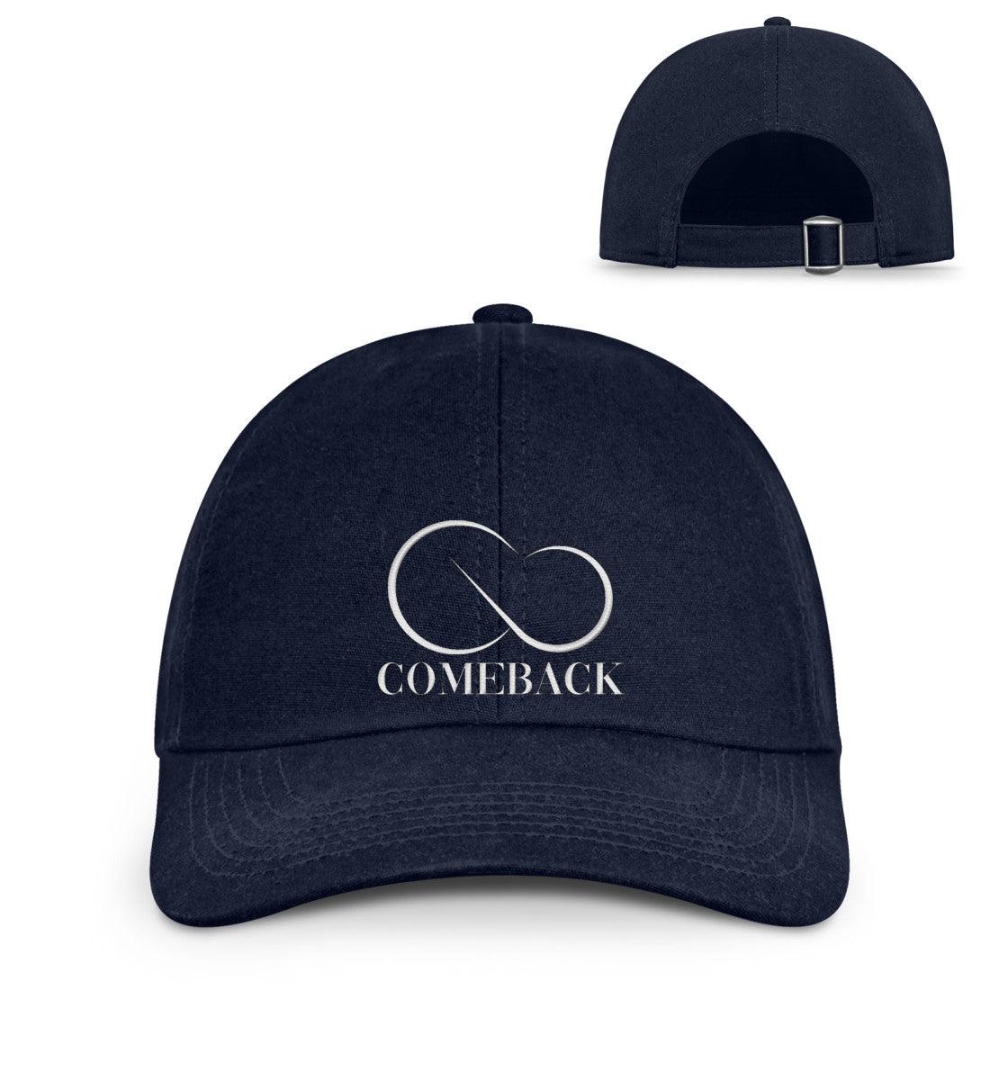 Comeback (weiß) - Organic Baseball Kappe mit Stick - Team Vegan © vegan t shirt