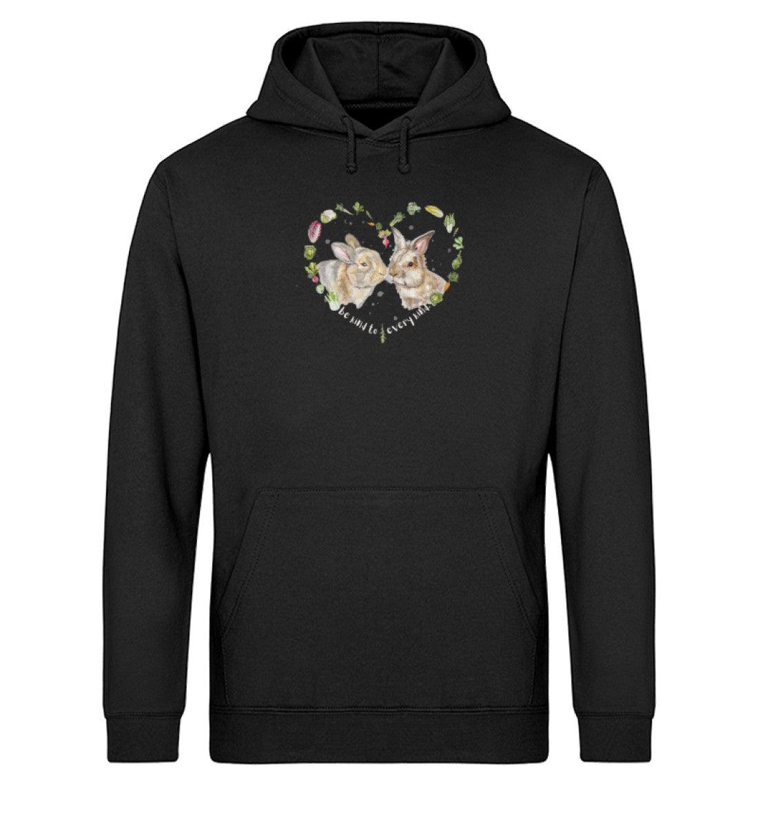 Be kind to ervery kind - Rabbits [Svenja Rakel] - Unisex Organic Hoodie - Team Vegan © vegan t shirt