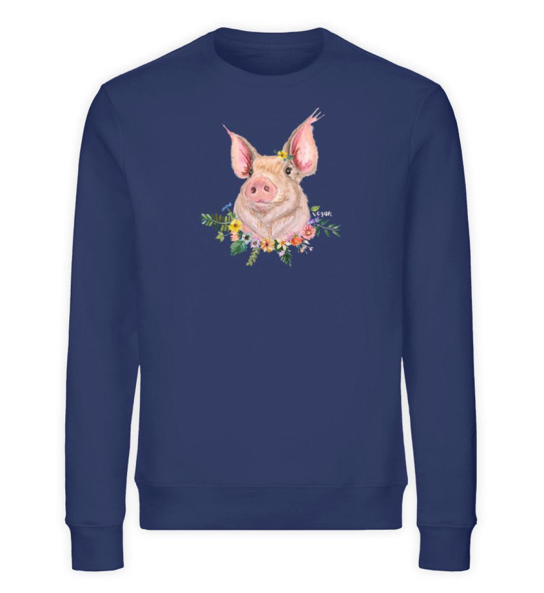 Vegan Schweinchen [Svenja Rakel] - Unisex Organic Sweatshirt - Team Vegan © vegan t shirt