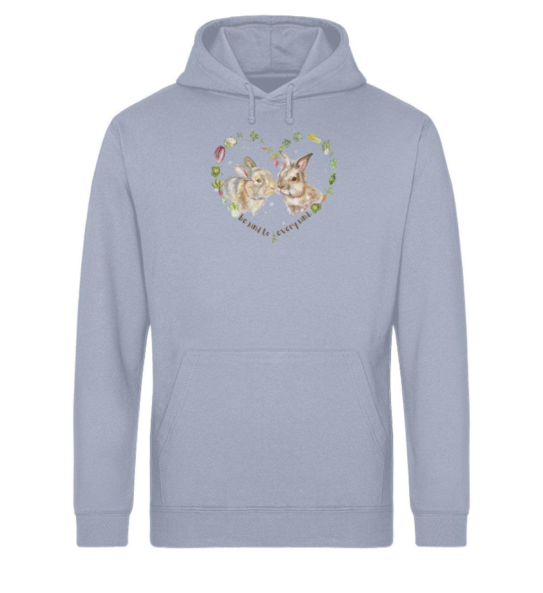 Be kind to every kind Rabbits [Svenja Rakel] - Unisex Organic Hoodie - Team Vegan © vegan t shirt
