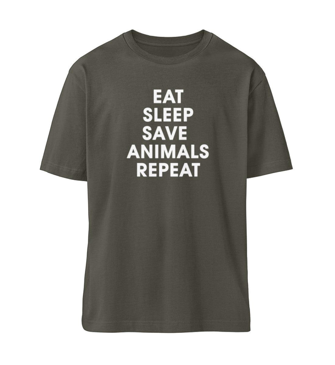 Eat Sleep Save Animals Repeat - Fuser Relaxed Shirt - Team Vegan © vegan t shirt