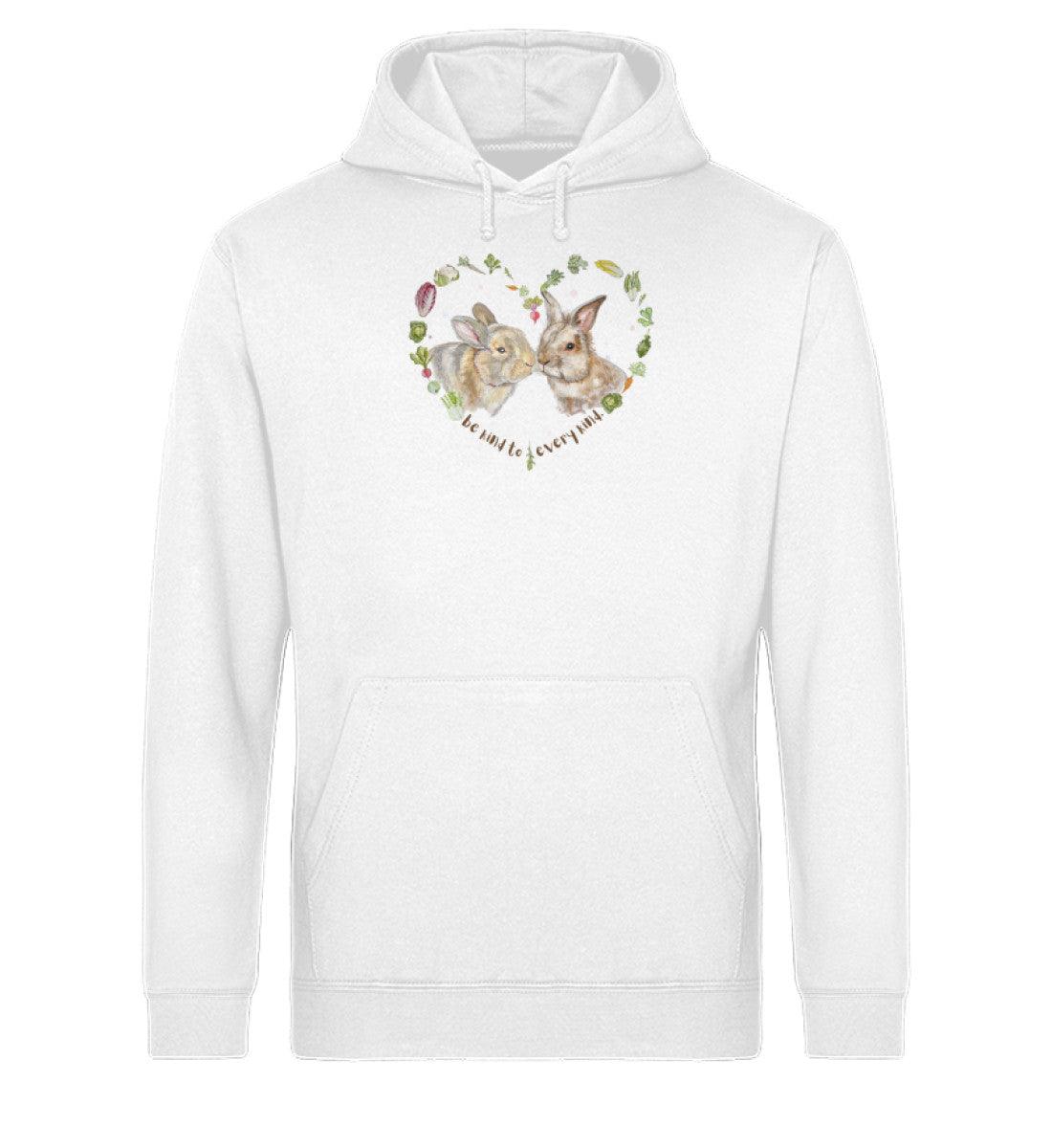 Be kind to every kind Rabbits [Svenja Rakel] - Unisex Organic Hoodie - Team Vegan © vegan t shirt
