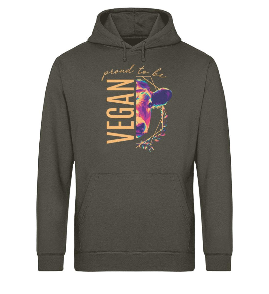 Proud to be vegan - Unisex Organic Hoodie - Team Vegan © vegan t shirt