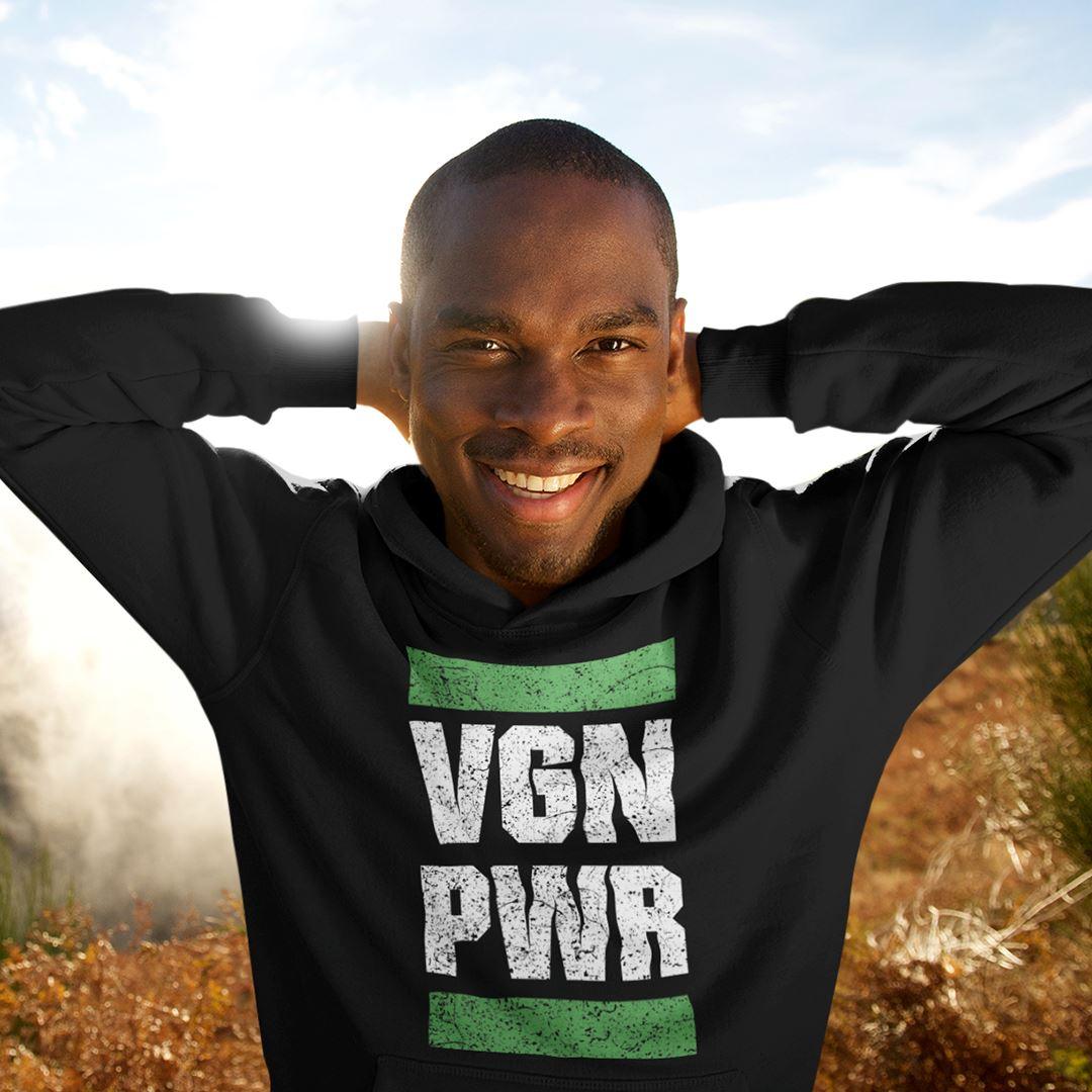 VGN PWR - Unisex Organic Hoodie - Team Vegan © vegan t shirt