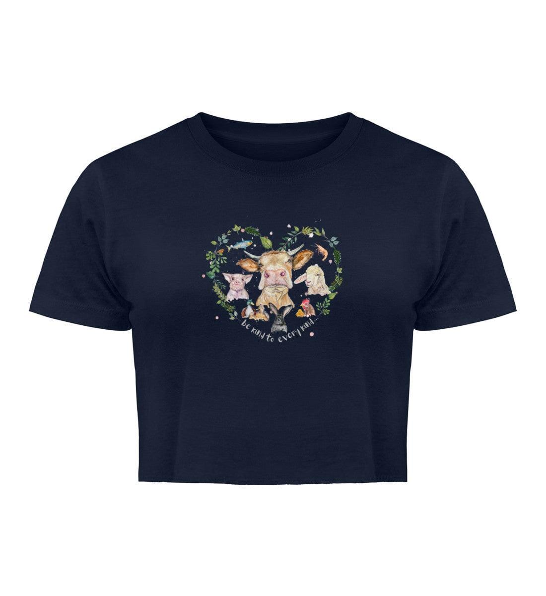 Be kind to every kind [Svenja Rakel] - Damen Organic Crop Top Ladies Organic Crop Top Shirtee French Navy XS 
