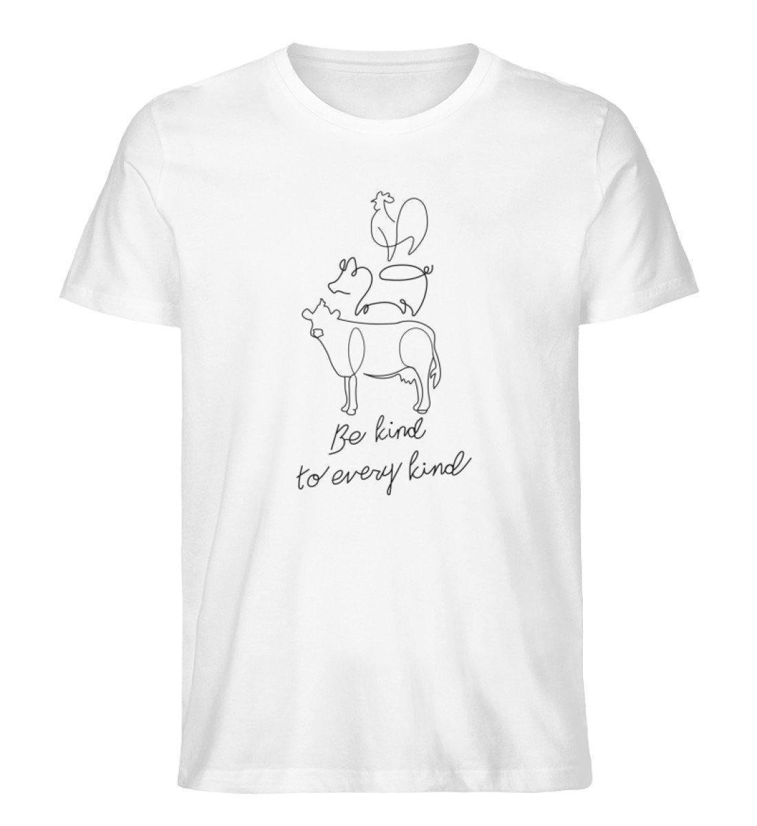 Be Kind To Every Kind - Unisex Organic Shirt Rocker T-Shirt ST/ST Shirtee Weiß S 
