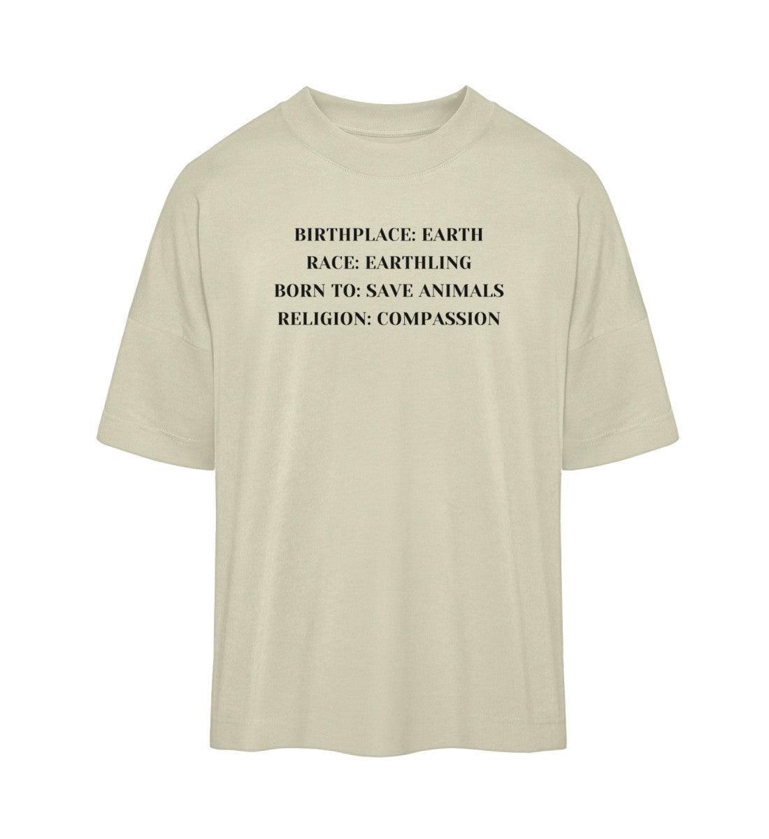 Born to: Save Animals - Organic Oversized Shirt Blaster Oversized Shirt ST/ST Shirtee Natural Raw XS 