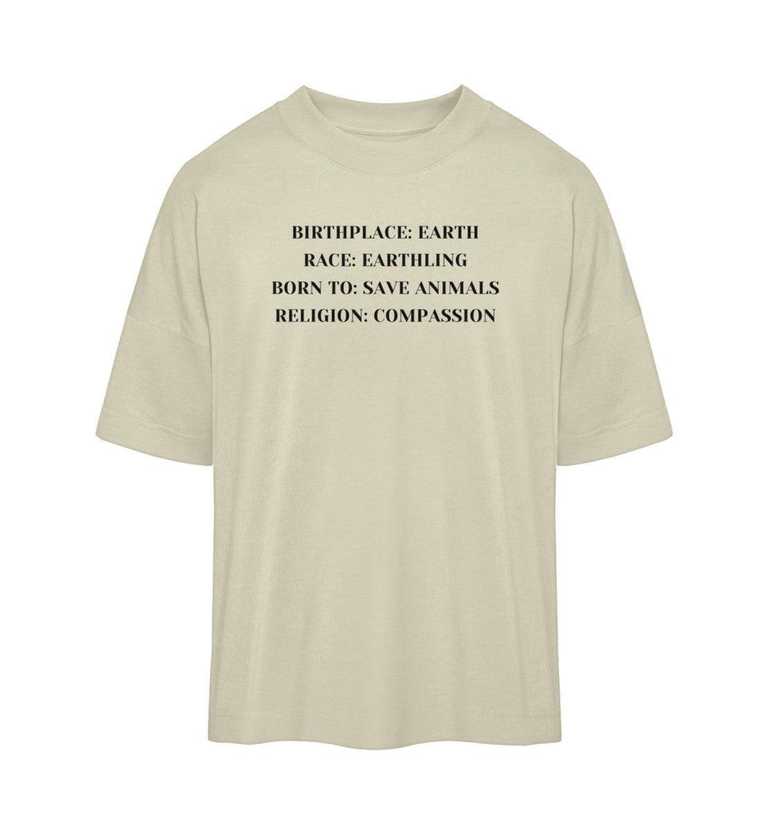 Born to: Save Animals - Organic Oversized Shirt - Team Vegan © vegan t shirt