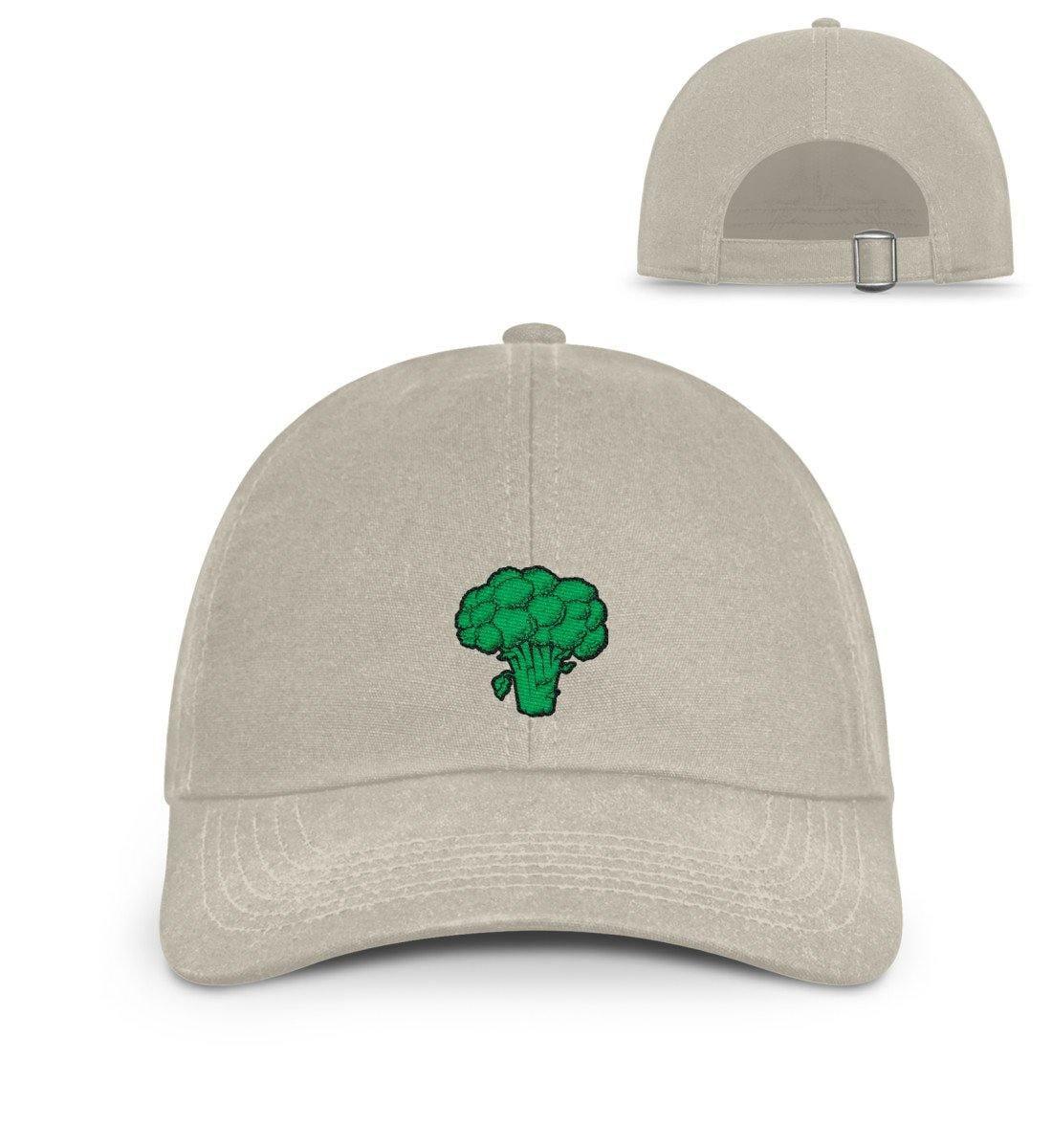 Brokkoli - Organic Baseball Kappe mit Stick Organic Baseball Kappe mit Stick Shirtee Sand onesize 