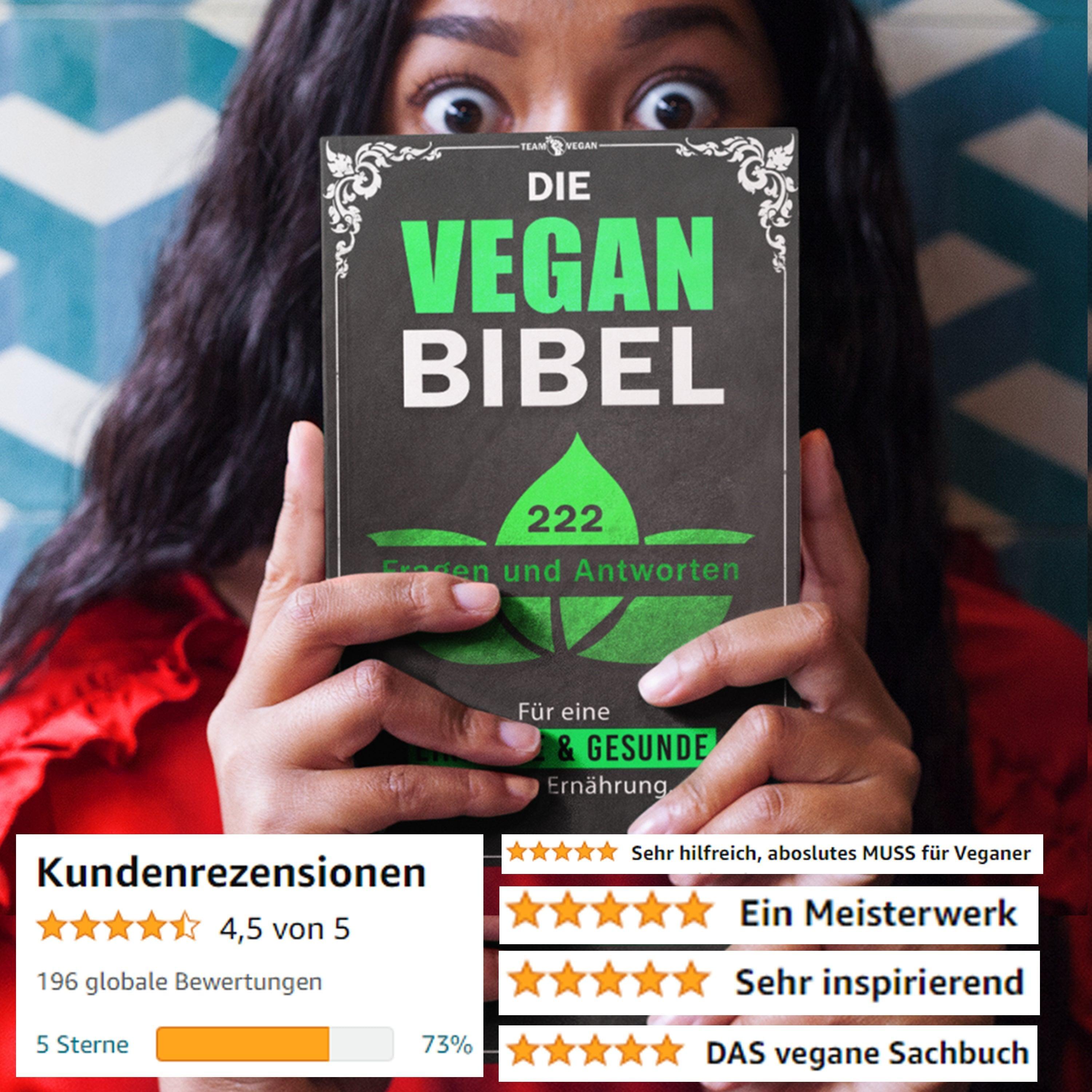 Die Vegan Bibel: 222 Fragen & Antworten für eine einfache & gesunde vegane Ernährung - Team Vegan © vegan t shirt