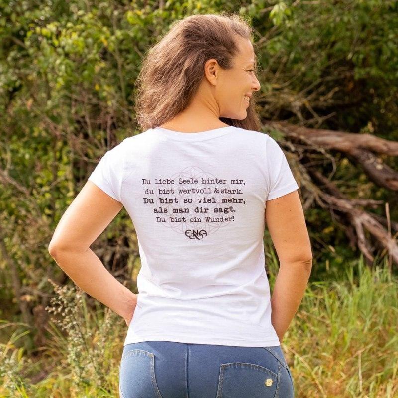 Du liebe Seele hinter mir - Backprint [ENA] - Damen Organic Shirt Stella Jazzer T-Shirt ST/ST Shirtee 