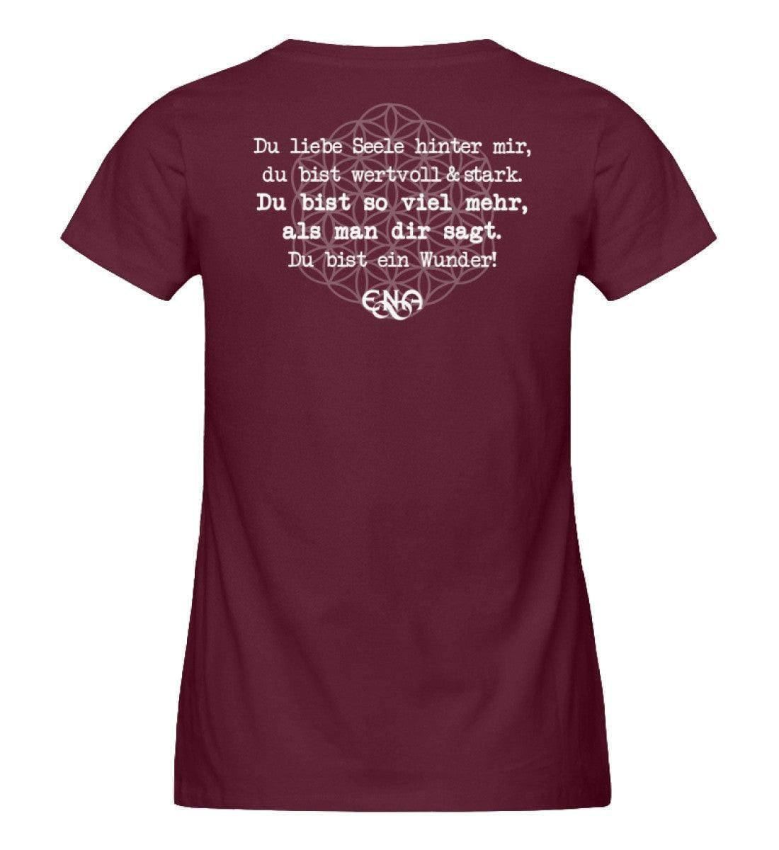 Du liebe Seele hinter mir - Backprint [ENA] - Damen Organic Shirt Stella Jazzer T-Shirt ST/ST Shirtee Burgundy S 