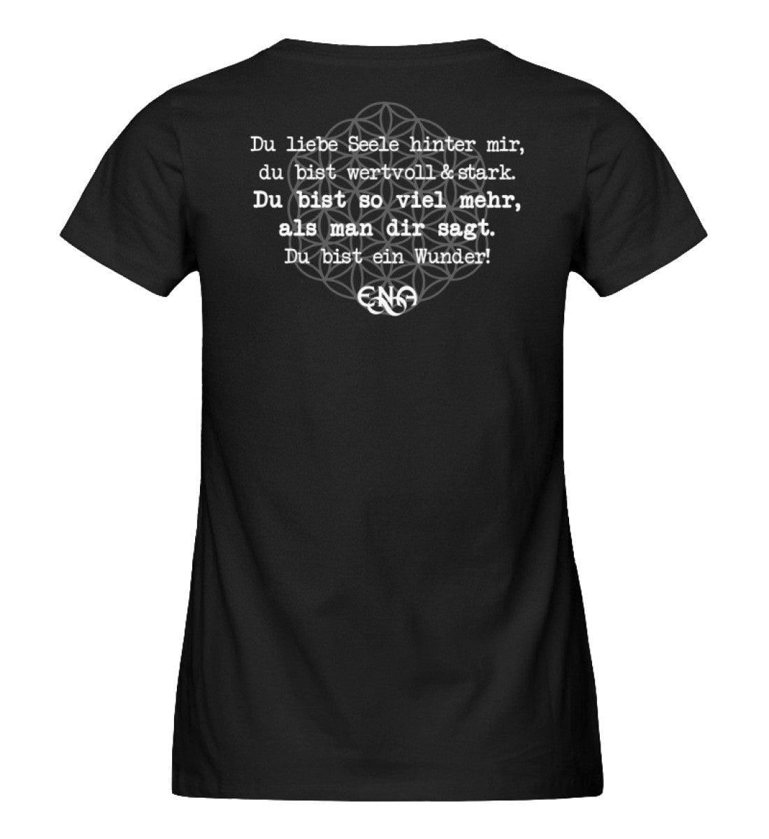 Du liebe Seele hinter mir - Backprint [ENA] - Damen Organic Shirt Stella Jazzer T-Shirt ST/ST Shirtee Schwarz S 
