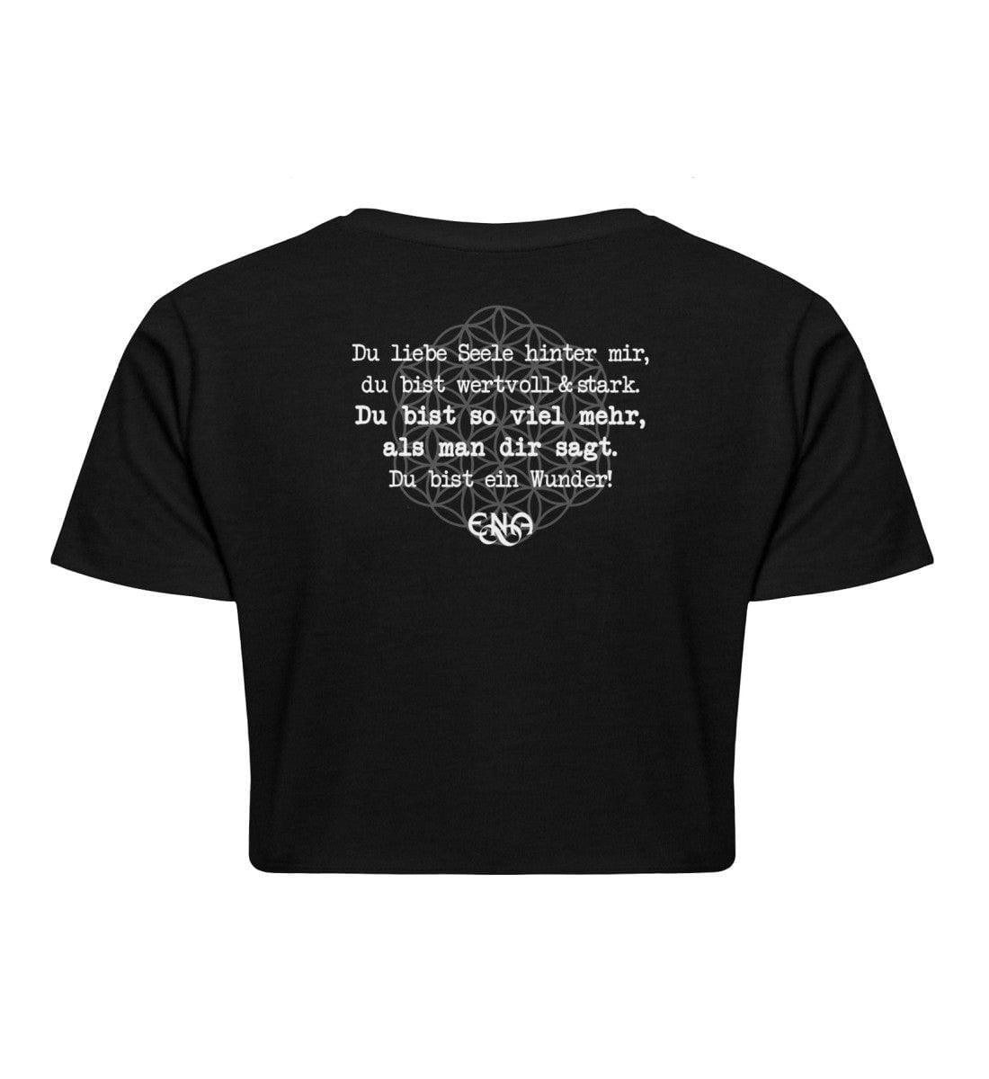 Du liebe Seele hinter mir [ENA] - Backprint - Damen Organic Crop Top - Team Vegan © vegan t shirt