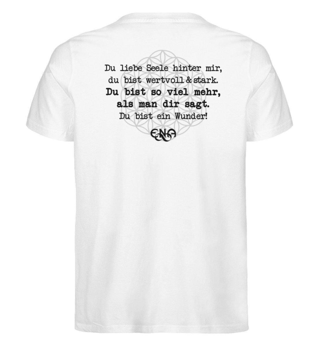 Du liebe Seele hinter mir ... [ENA] - Unisex Organic Shirt Rocker T-Shirt ST/ST Shirtee Weiß S 