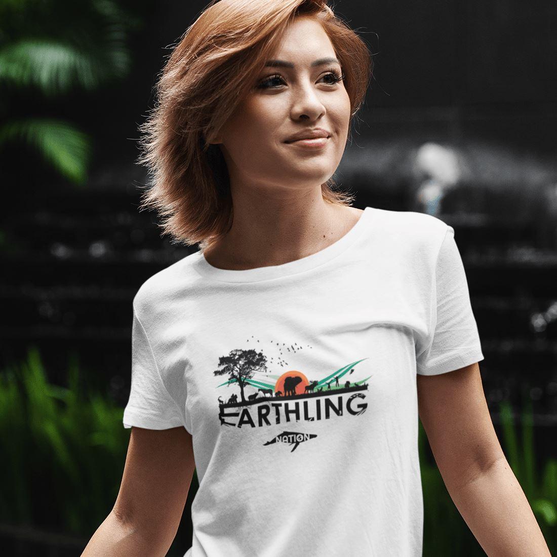 Earthling Nation - Damen Organic Shirt - Team Vegan © vegan t shirt