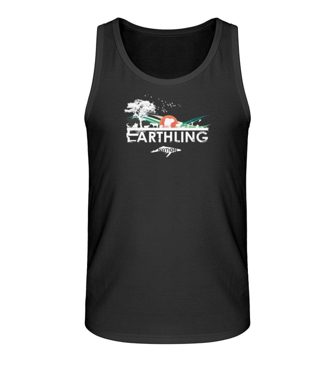 Earthling Nation - Stanley Specter Herren Organic Tanktop ST/ST Stanley Specter Herren Tanktop ST/ST Shirtee Schwarz S 