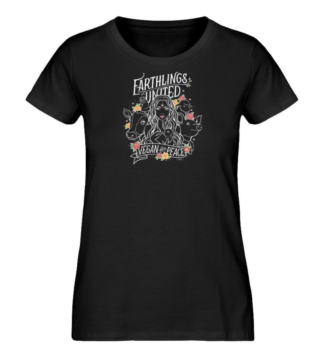 Earthlings United [Nour Tohme] - Damen Organic Shirt Expresser T-Shirt ST/ST Shirtee Schwarz XS 