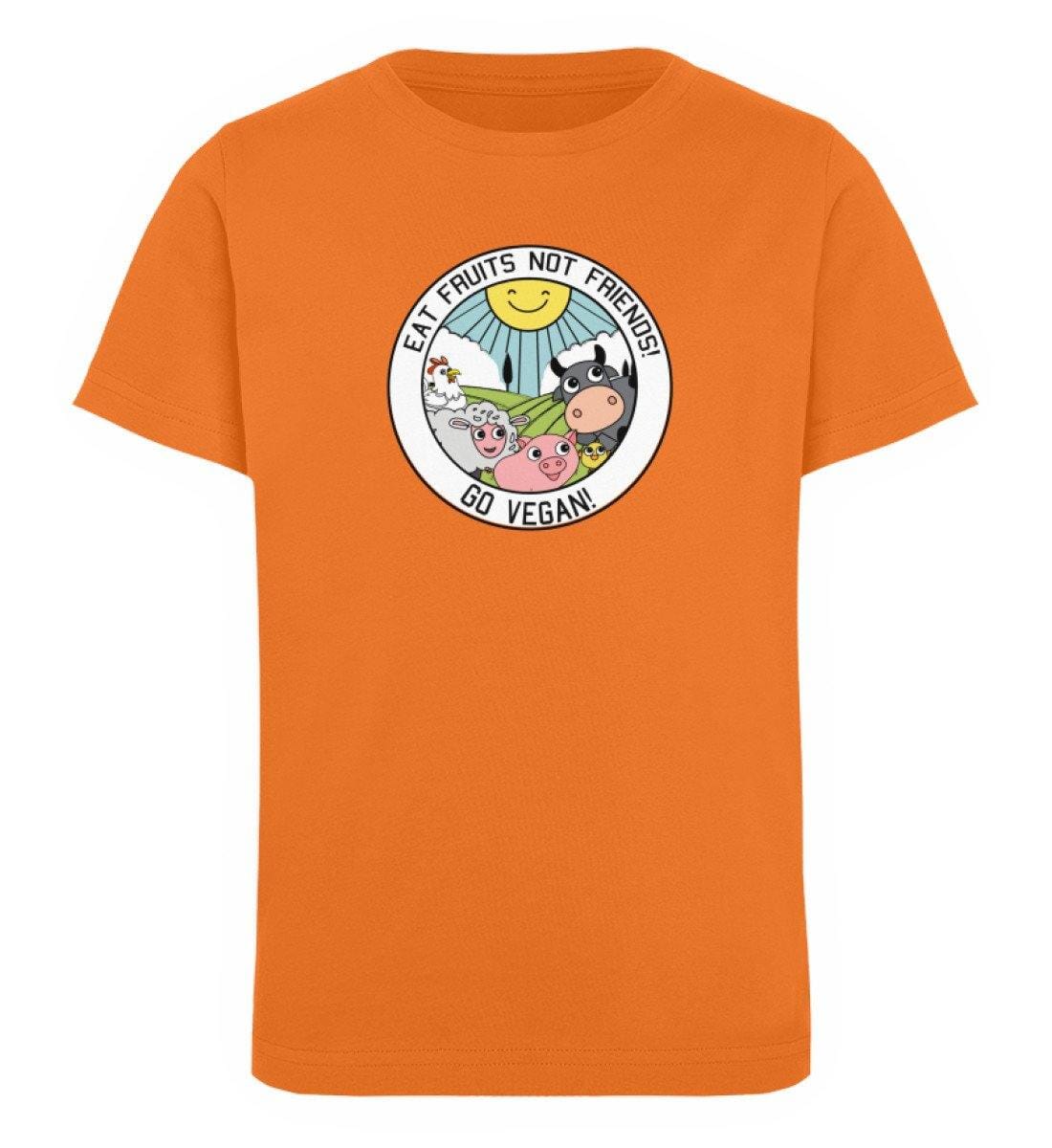 Eat Fruits Not Friends - Kinder Organic T-Shirt Mini Creator T-Shirt ST/ST Shirtee Bright Orange 12/14 (152/164) 