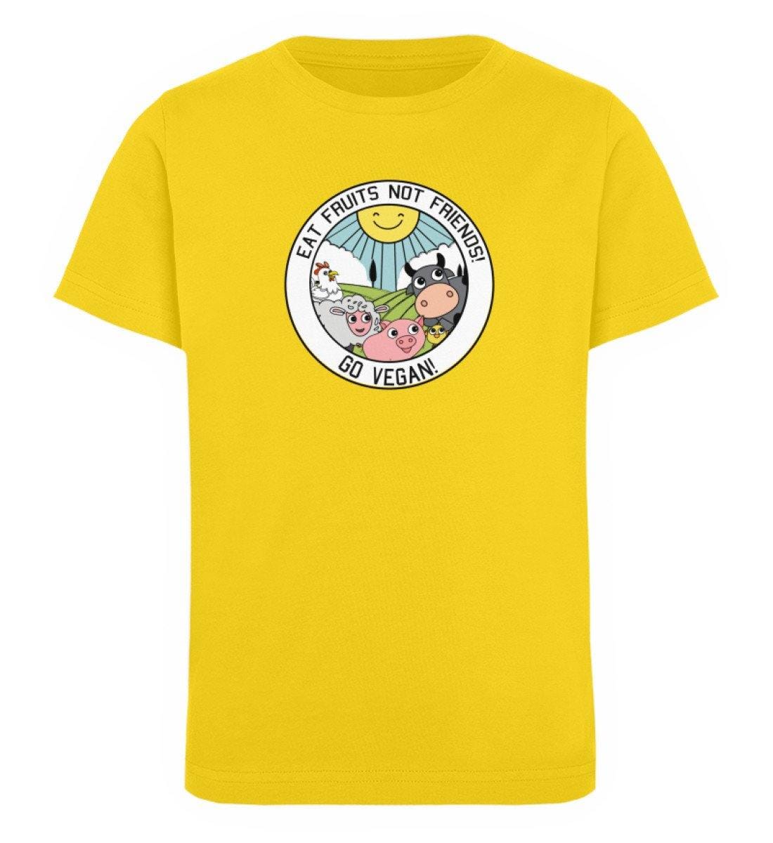 Eat Fruits Not Friends - Kinder Organic T-Shirt Mini Creator T-Shirt ST/ST Shirtee Golden Yellow 12/14 (152/164) 