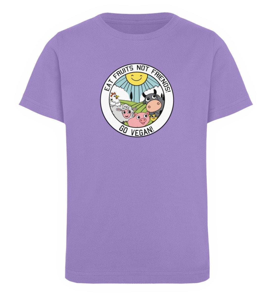 Eat Fruits Not Friends - Kinder Organic T-Shirt Mini Creator T-Shirt ST/ST Shirtee Lavender Dawn 12/14 (152/164) 
