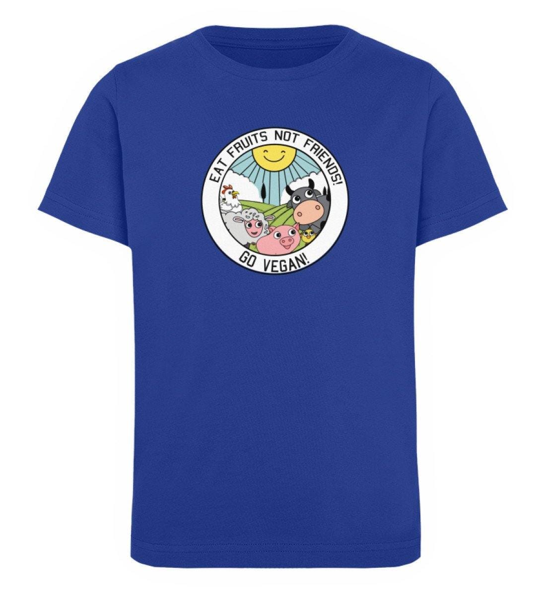 Eat Fruits Not Friends - Kinder Organic T-Shirt Mini Creator T-Shirt ST/ST Shirtee Royalblau 12/14 (152/164) 