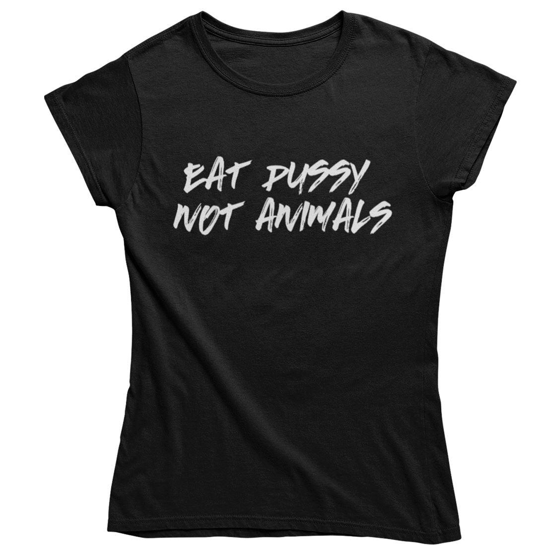 Eat pussy not animals - Damen Organic Shirt Stella Jazzer T-Shirt ST/ST Shirtee Schwarz S 