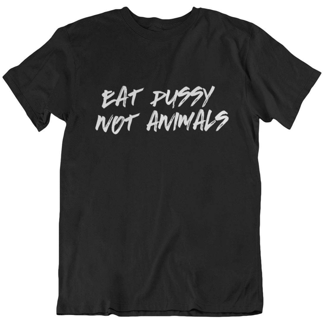 Eat pussy not animals - Unisex Organic Shirt Rocker T-Shirt ST/ST Shirtee Schwarz S 