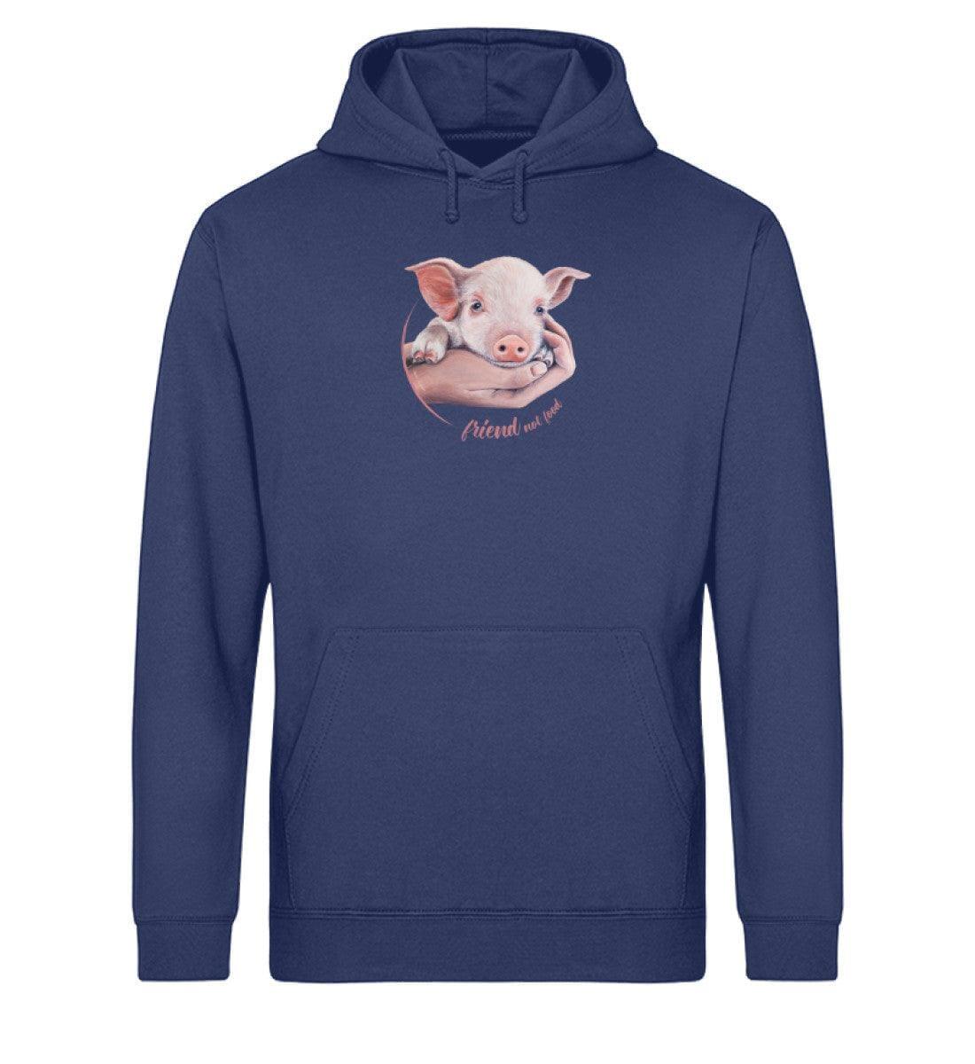 Friend Not Food [Chantal Kaufmann] - Unisex Organic Hoodie Drummer Hoodie ST/ST Shirtee French Navy XS 
