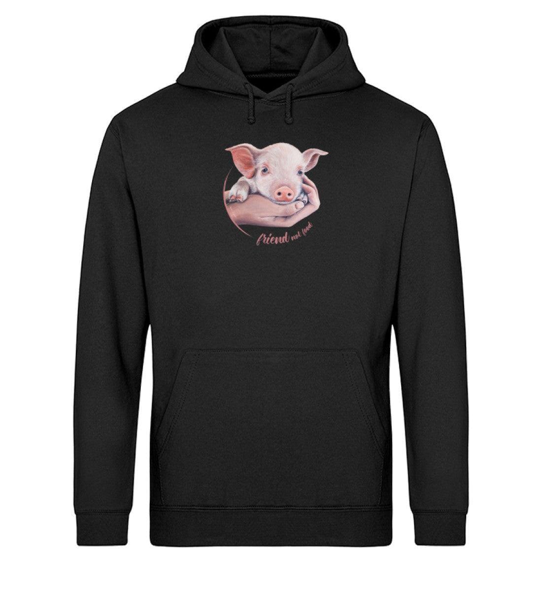 Friend Not Food [Chantal Kaufmann] - Unisex Organic Hoodie Drummer Hoodie ST/ST Shirtee Schwarz XS 