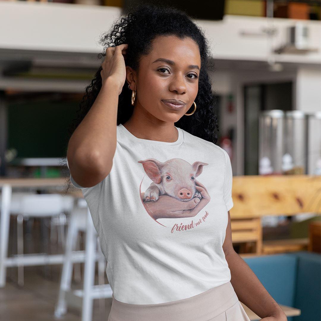 Friend not Food Schwein [Chantal Kaufmann] - Damen Organic Shirt Stella Jazzer T-Shirt ST/ST Shirtee 