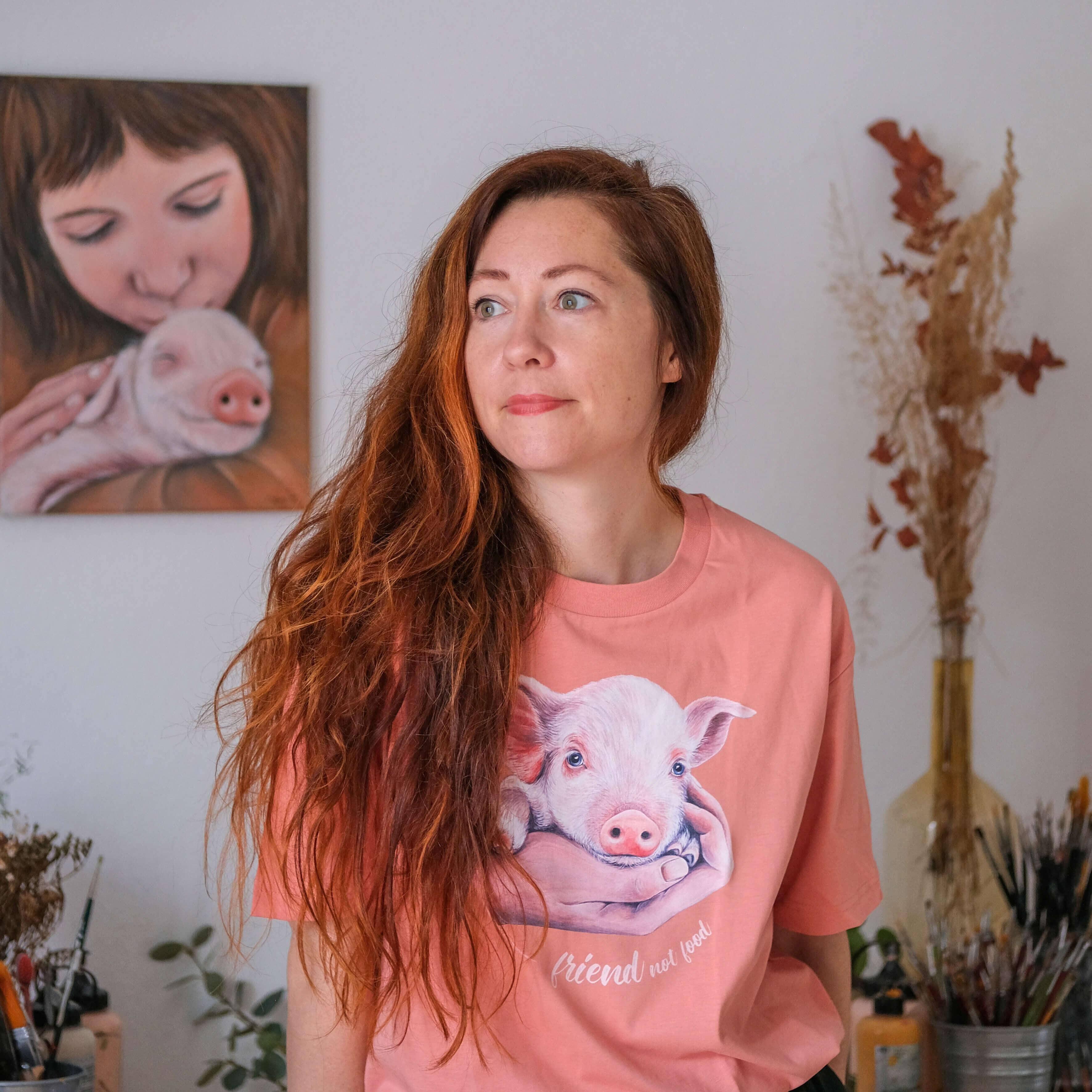 Friend not Food Schwein [Chantal Kaufmann] - Fuser Relaxed Shirt Fuser Relaxed Shirt ST/ST Shirtee 